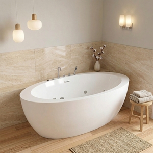 Baignoire Balnéo en Acrylique - FW-M-2002 - Massage Contemporain, Trempage Profond, OEM/ODM pour l'Hôtellerie et l'Habitat - Product Image 5