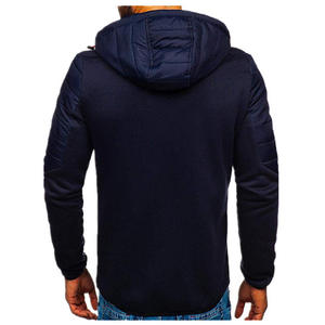 <b>Mens</b> Navy Blue <b>Red</b> Full Zip <b>Hoodie</b> Long Sleeve Winter Casual Activewear OEM ODM Wholesale Apparel - Product Image 2