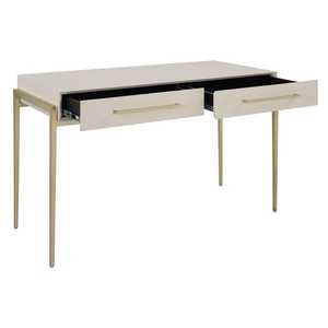Modern Sculpted Iron Cutout Side <b>Table</b> with Marble Top - Product Image 6