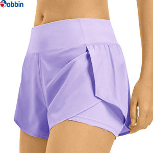 Shorts d'été pour femmes de qualité supérieure BOBBIN INDUSTRIES, double couche, élastique, séchage rapide, respirant, yoga, gym, sport, course à pied, léger - Product Image 3