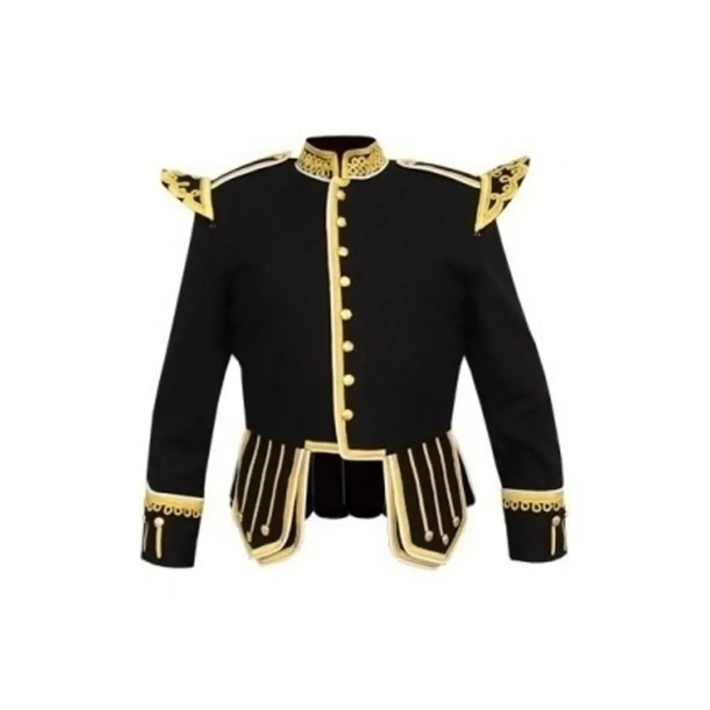 Meilleures ventes uniformes Bagpiper Drummer Manteaux Pipe Band Doublets Vestes/Traditionnel Haute Qualité Pipe Band Doublets Vestes