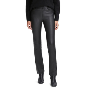 Pantalon en cuir pour femmes de haute qualité impression de logo personnalisé style léger hiver XL PU nouveau design en gros - Product Image 5