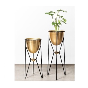 Maceta de metal decorativa moderna para interiores y exteriores, maceta para jardín doméstico para plantas al aire libre - Product Image 5