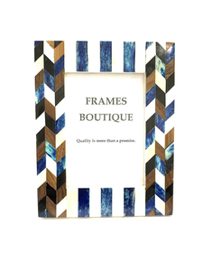 Cadre photo en incrustation d'os et de nacre, cadre photo moderne personnalisé en résine incrustée de nacre - Product Image 4