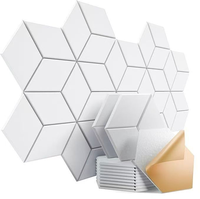 Panneau acoustique hexagonal personnalisé en fibre de polyester, feutre PET, insonorisation, réduction du bruit, panneau mural décoratif, fabricant