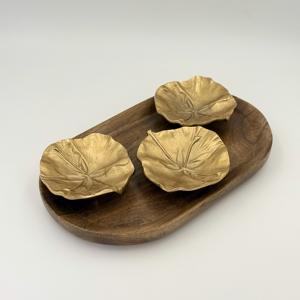 Bol de service en métal fait main pour fruits secs, décoration de table, fournisseur de bols en forme de feuille, design unique en métal fait main - Product Image 6