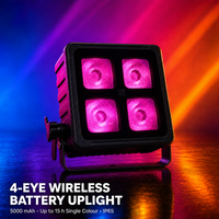 Projecteur LED 80W RGBWA+UV sur batterie IP65 5000mAh 15H sans fil DMX512 2.4G WiFi Écran tactile Haute CRI 90 pour Mariages et Événements Scéniques