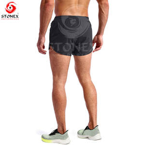 Wholesale Custom Logo Solid Color Streetwear <b>Drawstring</b> Blank Canvas Knitted Jogging Shorts Men's Athletic Shorts - Product Image 4