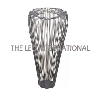 Florero de hierro costero de forma única de Metal de aluminio, florero decorativo de lujo hecho a mano para el hogar - Product Image 2