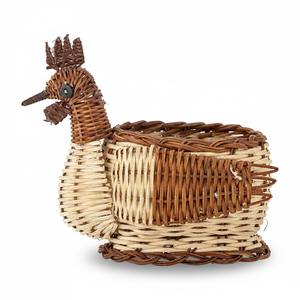 ตะกร้าหวายสานมือรูปทรงไก่ สำหรับเก็บของตกแต่งห้องเด็ก - Product Image 1