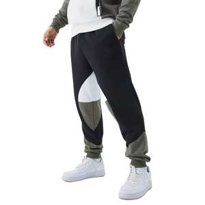 Pantalon de survêtement décontracté en coton pour homme, style unisexe, blocs de couleur, molleton, jogging, logo personnalisé, fabriqué au Pakistan, coupe ample, style en polyester - Product Image 1