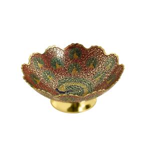 Bol en métal aluminium de forme ronde noir argenté fini Style fantaisie servant des fruits et légumes Accent décoratif japonais pour la maison - Product Image 4