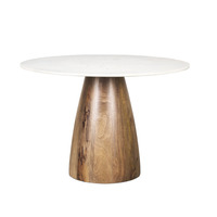 Table en pierre moderne et légère de luxe pour la cuisine, la salle à manger, table ronde de haute qualité en marbre pour le salon.