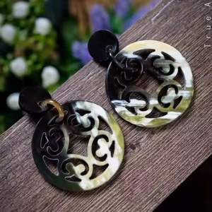 Pendientes Rústicos de Cuerno de Búfalo, Hechos a Mano, Regalo, Fabricante y Proveedor de la India, para Fiestas y Eventos - Product Image 5