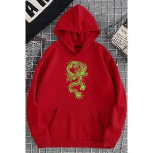 Felpa con stampa grafica Unisex drago cinese