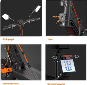 Trottinette électrique pliable S8E 80KM la plus vendue avec homologation routière ABE, autonomie maximale 100 km, moteur 500W - Product Image 3