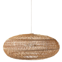 Meilleure vente abat-jour rond en rotin rustique traditionnel fabriqué à la main prix de décoration pour la maison et le restaurant du Vietnam