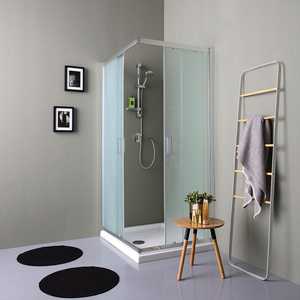 Mampara de Ducha Genoa 80x120 de Vidrio Satinado con Puertas Corredizas, Conjuntos de Baño - Product Image 2