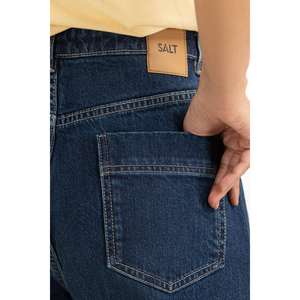 กางเกงยีนส์ทรงบาร์เรลฟิตขากว้าง WM-JNS-SS25-007 สไตล์แฟชั่นเรียบง่าย - Product Image 4