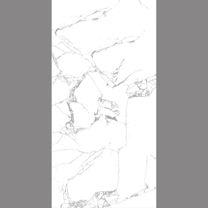 Carreaux de porcelaine Statuario 60x120 cm Carreaux de mur de sol aspect marbre blanc de qualité supérieure Finition brillante Design italien de luxe - Product Image 1