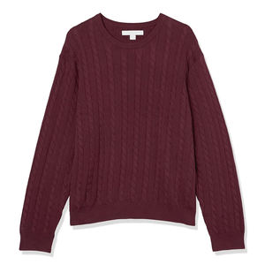 100% lana de gran tamaño hombres suéter cuello redondo algodón suéter diseñador suave Premium Casual lana suéter hombres - Product Image 6