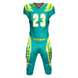 Jersey de corte profesional de Game Day con panel frontal reforzado y envolturas para los hombros diseñadas con estilo de uniforme de fútbol americano - Product Image 3