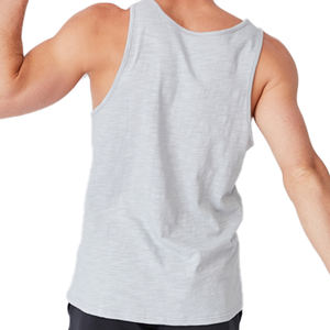 Prix usine 100% coton Gym débardeur 220gsm à séchage rapide respirant tricoté décontracté Logo personnalisé blanc plaine T-Shirt sans manches - Product Image 3