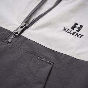 Anorak long blanc doux et anthracite, anorak Ripstop personnalisé avec logo OEM, streetwear unisexe fabriqué en usine - Product Image 5