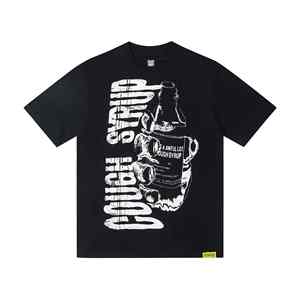 Diseño personalizado Logo de moda de manga corta 100% algodón de alta calidad de gran tamaño Drop Shoulder Vintage camiseta - Product Image 1