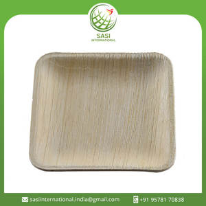 Assiette biodégradable écologique Vaisselle jetable carrée en feuille de palmier - Product Image 2