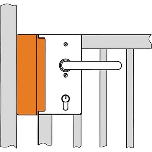 Boîtier de verrouillage 147B-40 pour ouvre-portes de garage électriques, compatible AMF, métal nu pour soudage - Product Image 3