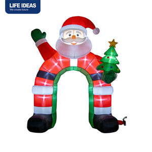 Décoration de porte gonflable de Noël Playmax, nouvelle arrivée, pour l'extérieur, 6-8 pieds, imperméable, pour les fêtes ou la décoration de pelouse de jardin - Product Image 6