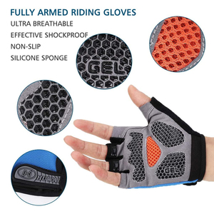 Guantes Diseño personalizado Transpirable Medio dedo Guantes de ciclismo Almohadilla antideslizante Motocicleta Guantes de bicicleta de carretera Hombres Mujeres - Product Image 2