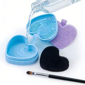Nueva Bandeja de Silicona en Forma de Corazón para Cuidado de la Belleza, Herramienta de Maquillaje, Lavabo de Doble Uso Húmedo y Seco para el Hogar - Product Image 4