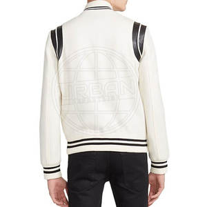 Chaqueta Letterman a prueba de viento para hombre superventas, ropa de moda de nuevo estilo con cuello levantado, algodón 100% para invierno - Product Image 5