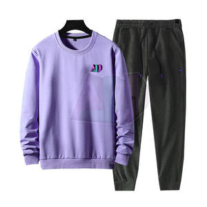 Conjunto Deportivo de Dos Piezas para Invierno, Informal, Transpirable, Ligero, de Poliéster/Algodón, Interior Suave, Corte Regular, Diseño Deportivo - Product Image 1