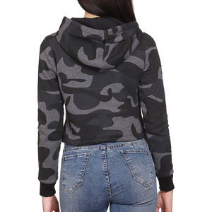 Sudadera Corta de Moda con Capucha y Manga Larga para Mujer, con Logotipo Personalizado Estampado en la Parte Delantera, Ropa Urbana en Oferta - Product Image 2