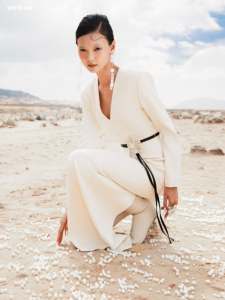 Vestidos formales para mujer Fabricación en fábrica Sandro Vestido largo Cuello en V Deknit Volver Satén Georgette Whiteant Exportador - Product Image 3