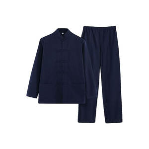 Traje Tang Tradicional Azul Marino Personalizado, Uniforme de Kung Fu, Traje de Artes Marciales, Uniforme de Kung Fu - Product Image 1