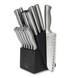 Coffret Cadeau de 15 Couteaux de Cuisine Premium en Acier Inoxydable, Lame en 3Cr13 pour la Cuisson, Personnalisable avec Logo, Emballage Jetable - Product Image 1