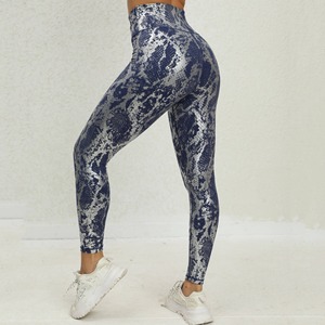 Pantalones Deportivos de Cintura Alta con Estampado de Piel de Serpiente, Transpirables, de Secado Rápido, Compresión, Flexibles, Sin Costuras, para Yoga - Product Image 6