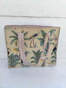 Sac fourre-tout en coton personnalisé sacs matelassés imprimé personnalisé usage quotidien sac à bandoulière fourre-tout d'épicerie indien fait à la main en coton sac fourre-tout - Product Image 4