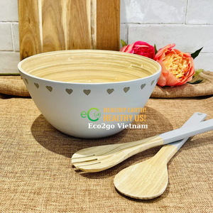 Venta al por mayor Mini cuenco de bambú/juego de ensaladeras de bambú con logotipo de diseño personalizado y tamaño en Vietnam - Product Image 5