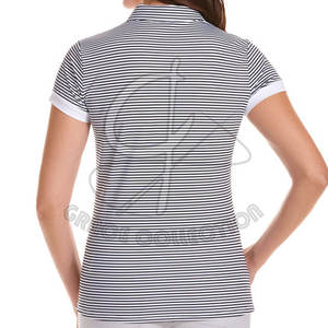 Camisetas de polo con botones sostenibles para mujer para ropa de calle de verano, parches personalizados, patrón sólido hecho en Pakistán - Product Image 3