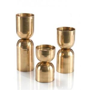 Nuevo portavelas dorado hecho a mano de una sola pieza con vidrio extra Premium chapado a un precio muy extremo - Product Image 2