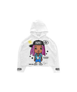 Camiseta Personalizada Estilo Y2K de Doble Capa, Manga Regular, Holgada, Estilo Urbano, Desgastada, Estampado Completo, 100% Algodón Ecológico, Estilo Hip Hop - Product Image 3