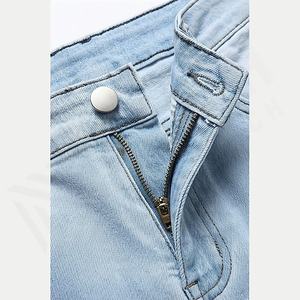 Pantalones Vaqueros Ajustados de Mezclilla Desgastados y Rotos para Hombre, Transpirables, Hechos a Medida, Estilo Urbano, Duraderos, Color Personalizado - Product Image 4