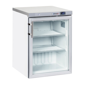 200 L White Negative Glass Cabinet Upright Freezers Product Category - Product Image 1