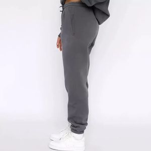 Wholesale Custom Embroidered logo Casual Soft <b>Straight</b> <b>Leg</b> Pants French Terry <b>Women's</b> Wide <b>Leg</b> Sweatpants for <b>Women</b> <b>Jogger</b> Pants - Product Image 2