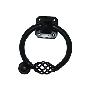 Elegante 2025 Hogar y casa de campo puerta decoración manija diseñador aspecto elegante Hardware estilo Vintage puerta aldaba de hierro Color negro - Product Image 6